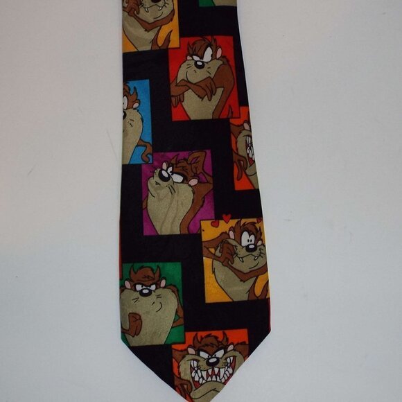 Vintage Looney Tunes Mania TAZ Polyester Tie - Picture 4 of 9